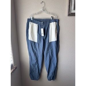Fabletics Women's Jaylee Color Block Track Pants MG7 Storm Cloud Size 2XL NWT